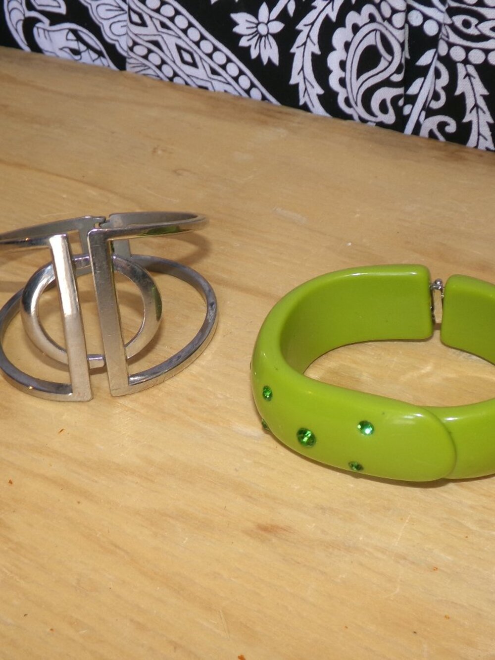 Vtg. Set of 2 Hinged Bracelets